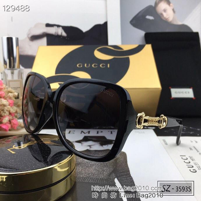 GUCCI古馳 2019新款 古奇小蜜蜂爆款太陽鏡 遮擋有害光線防輻射 出行旅遊搭配衣服必備品 3593S   lly1462